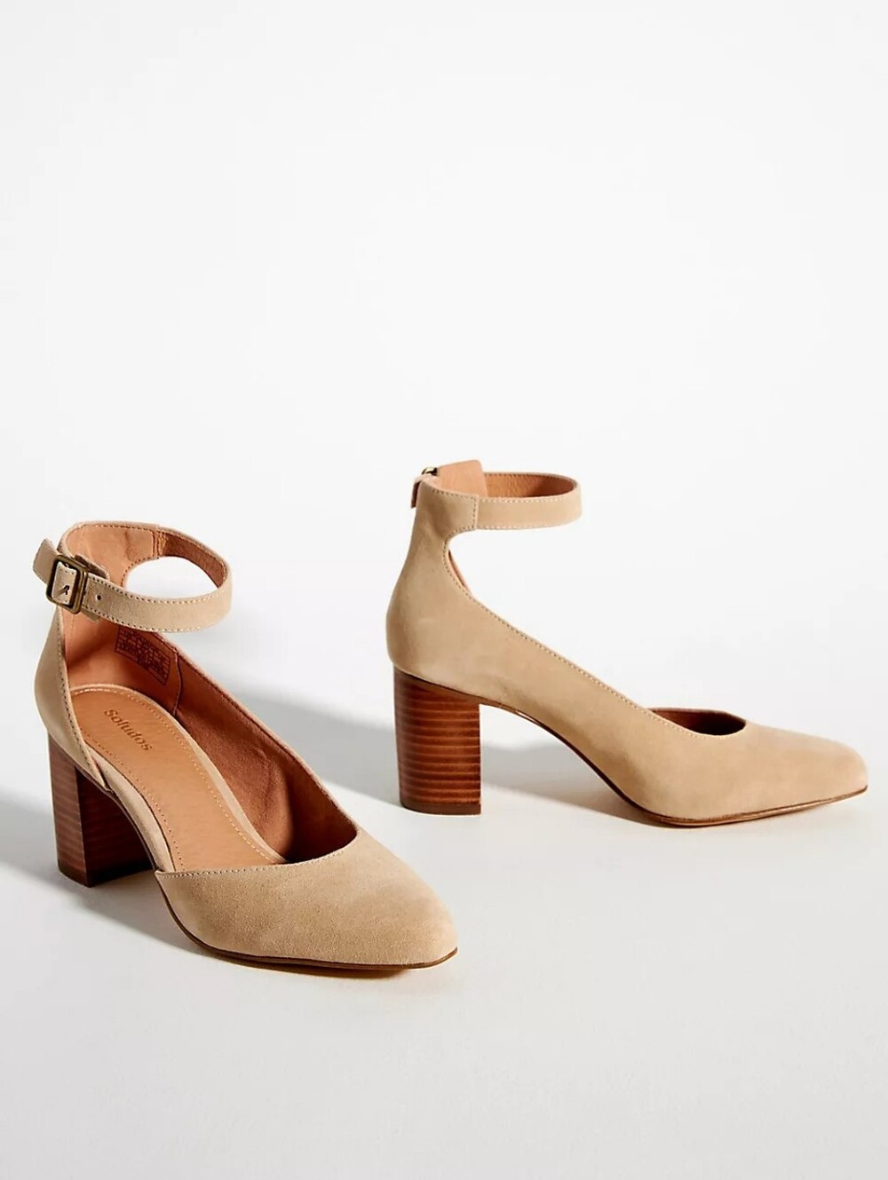 Anthropologie Soludos Gemma Suede Dorsay Pump, Blush Pink
